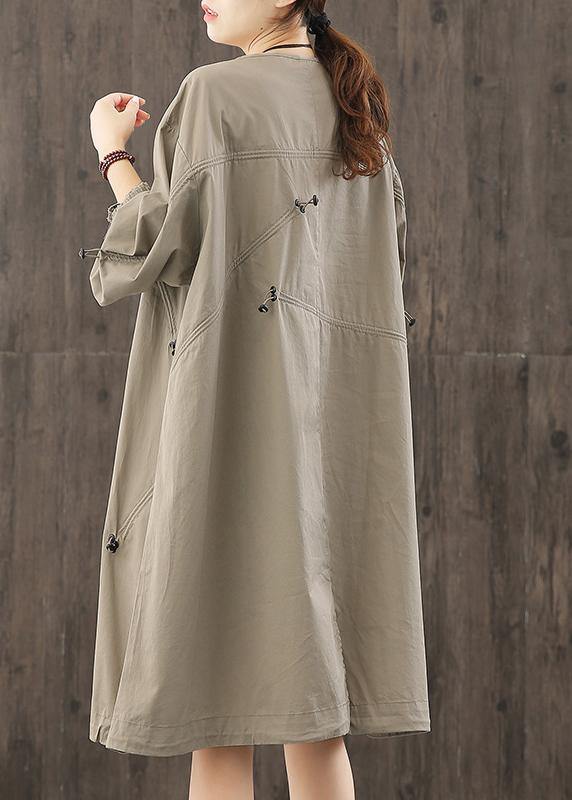 Classy O Neck Cinched Clothes Wardrobes Gray Dresses