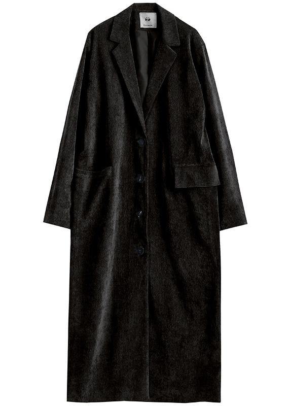 Classy Red Tunic Pattern Work Outfits Notched Collar Winter Coats