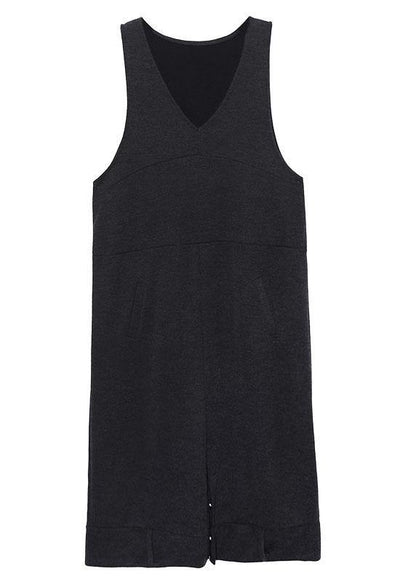 Classy Sleeveless Cotton Dresses Tutorials Black V Neck Long Dresses Fall