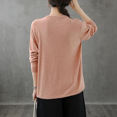Classy V Neck Button Down Tunic Top Inspiration Pink Top