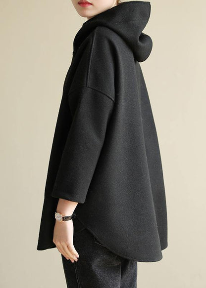 Classy zippered cotton spring clothes For Women Tutorials black blouse