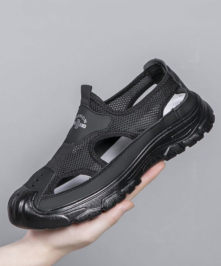 Coffee Breathable Mesh Splicing Water Sandals