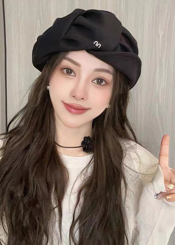Coffee Octagonal Woolen Beret Autumn and Winter New Style