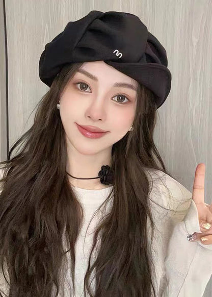 Coffee Octagonal Woolen Beret Autumn and Winter New Style