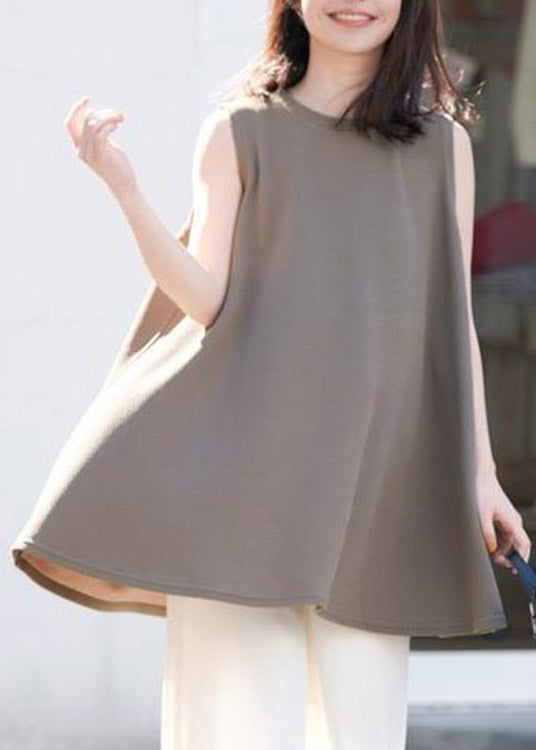 Coffee Cotton T Shirt Sleeveless