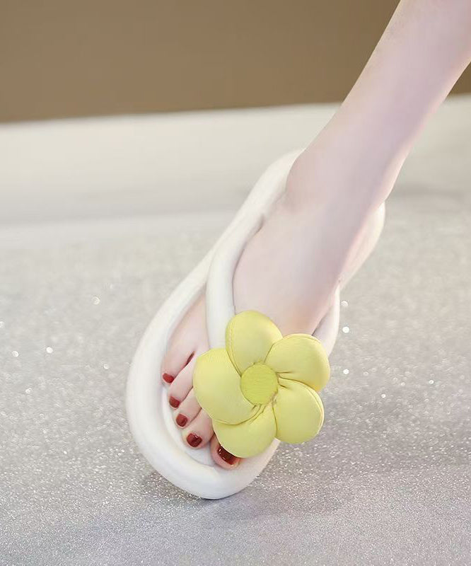 Comfortable Rose Flip Flops Splicing