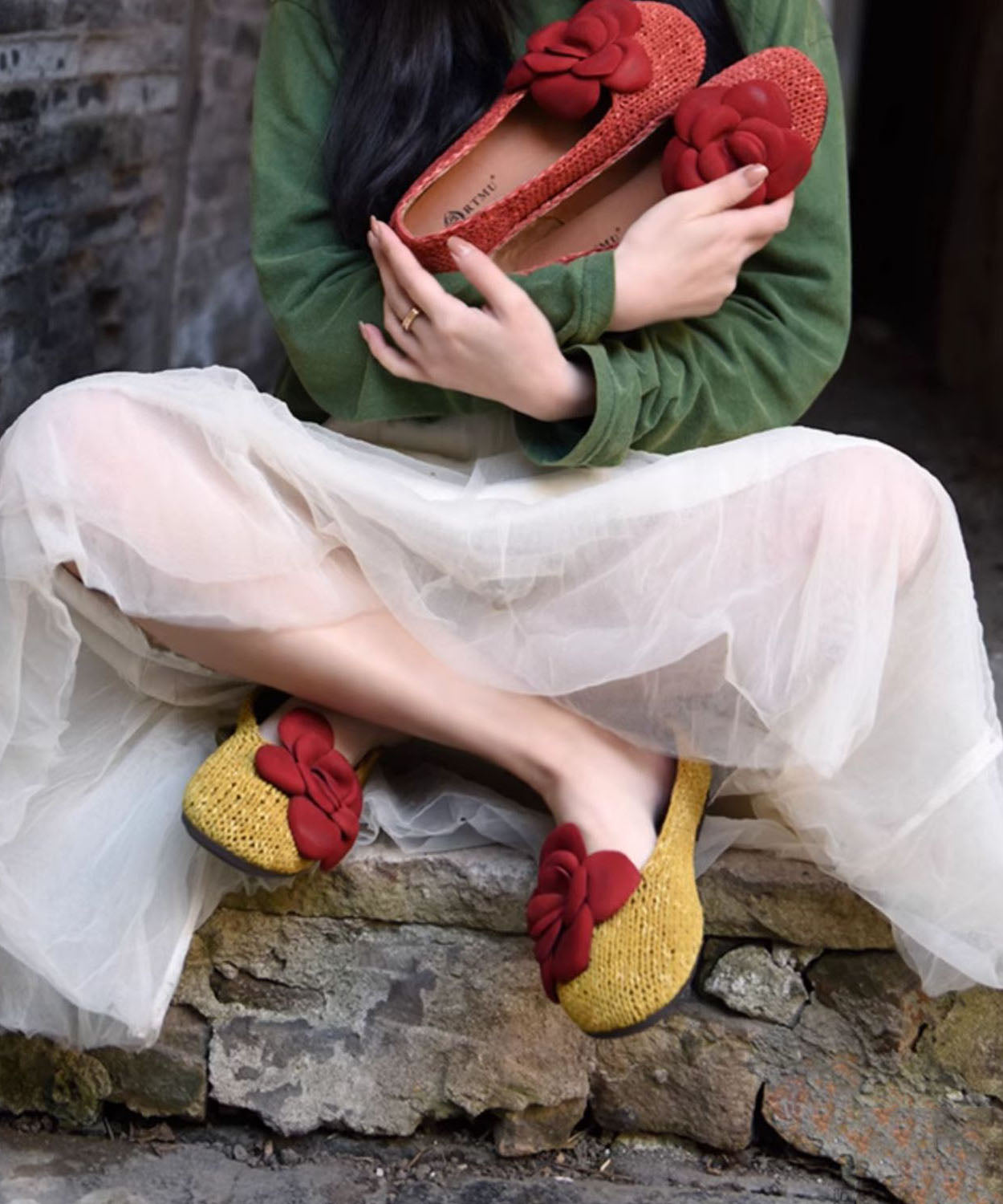 Comfy Splicing Penny Loafers Red Sheepskin