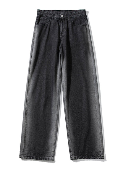 Cool Blue Gradient Pockets Denim Pants Apparel Fall