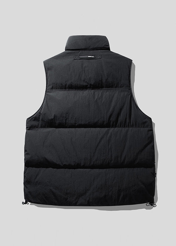 Cool Brown Stand Collar Zip Up Duck Down Vests Winter