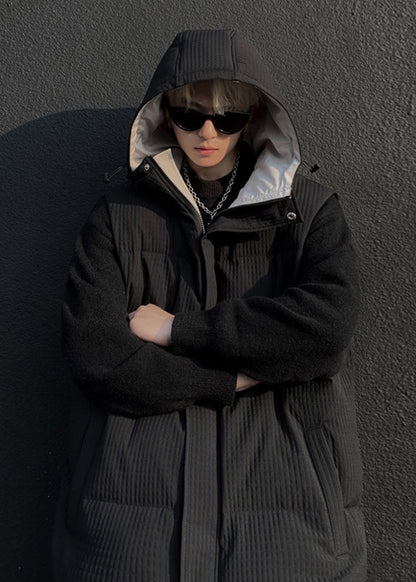 Cool White Hooded Fine Cotton Filled Vests Winter