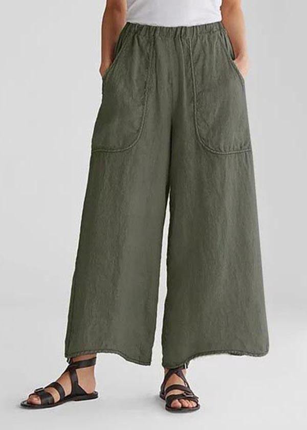 Cotton Linen Loose Wide Leg Pants