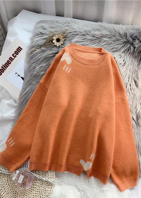 Cozy Blue Knitted Blouse Oversized O Neck Patchwork Top