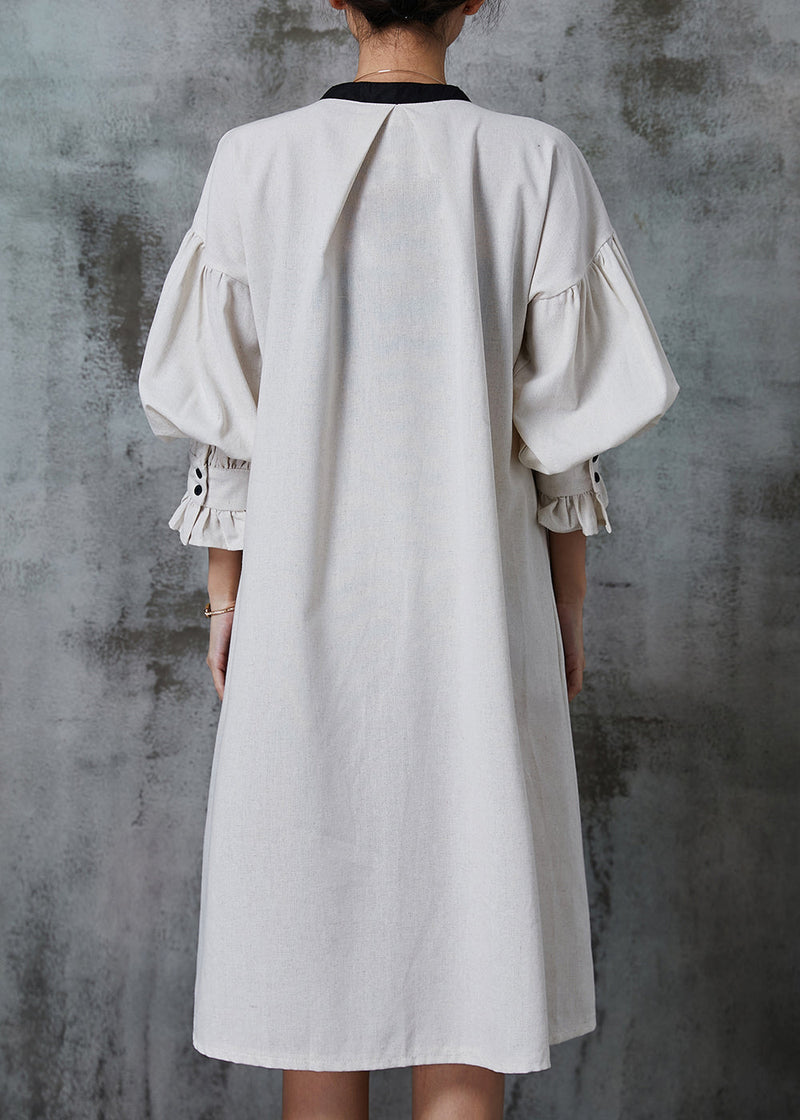 Apricot Silm Fit Cotton Shirt Dress Spring