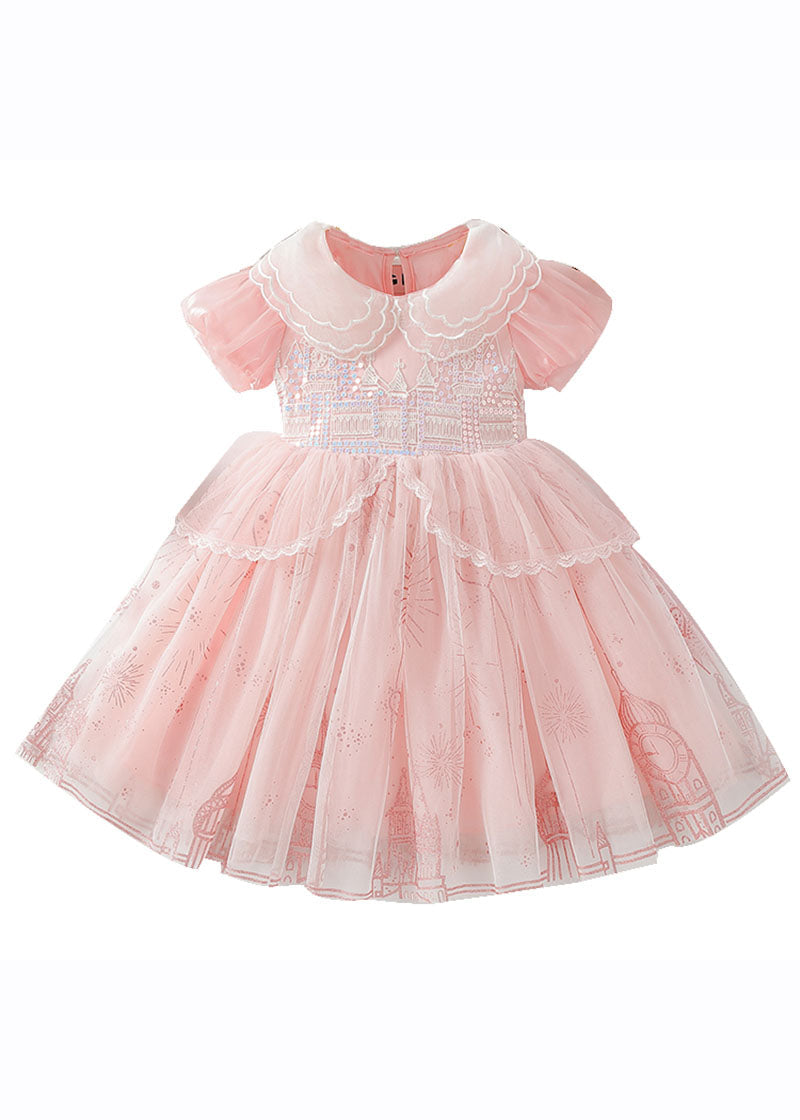 Blue Ruffled Patchwork Tulle Vacation Long Dresses Summer