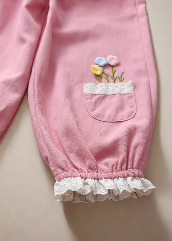 Pink Pockets Kids Trousers Spring