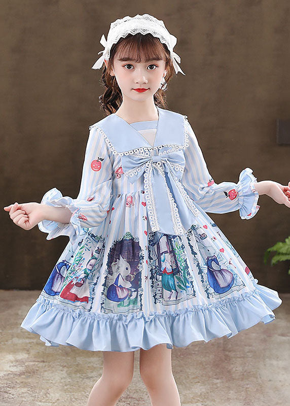Pink Print Ruffled Patchwork Bow Mid Dresses Fall