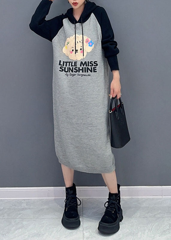 Pink Print Wrinkled Knit Maxi Sweater Dresses Long Sleeve