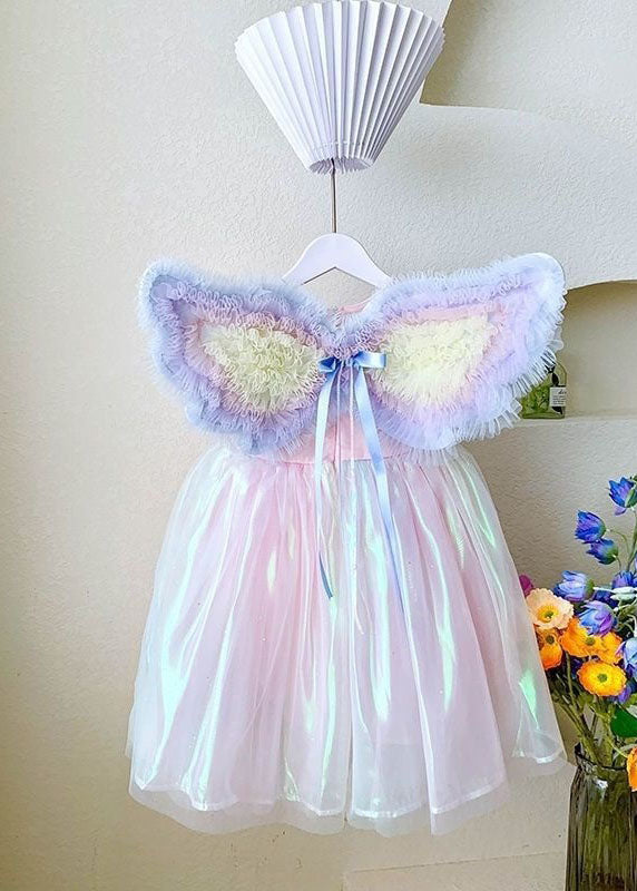 Rainbow Ruffled Patchwork Tulle Baby Dresses Summer