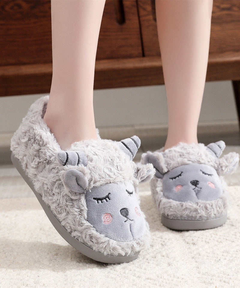 Sheep Warm Fleece Shoes Cotton Fabric Comfortable