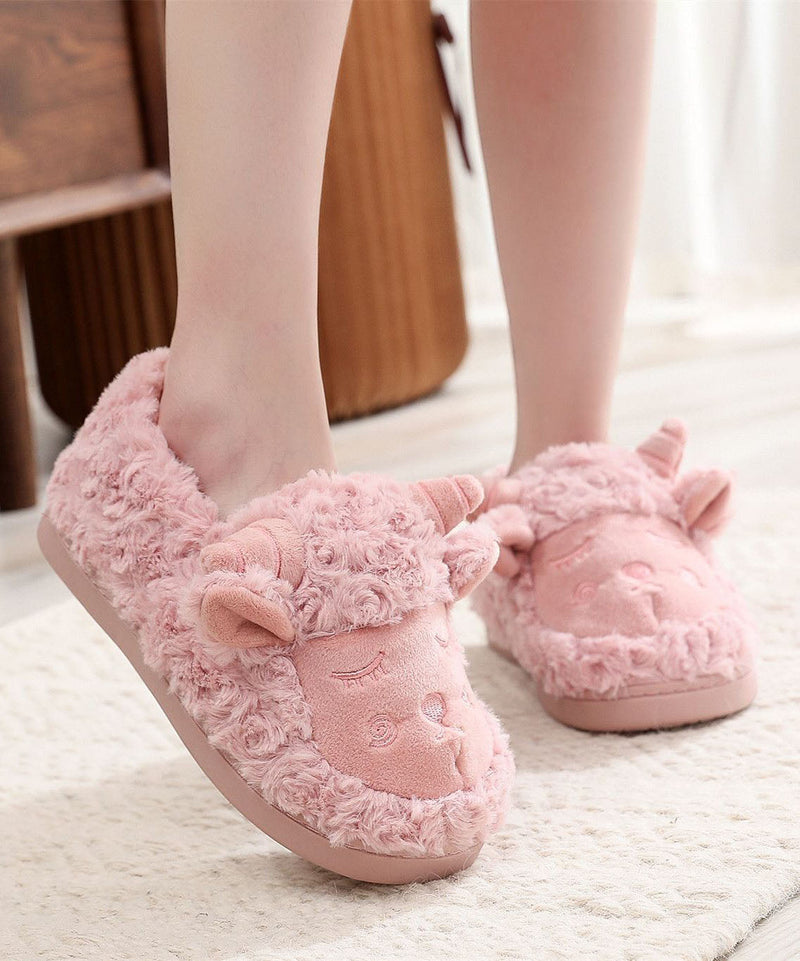 Sheep Warm Fleece Shoes Cotton Fabric Comfortable