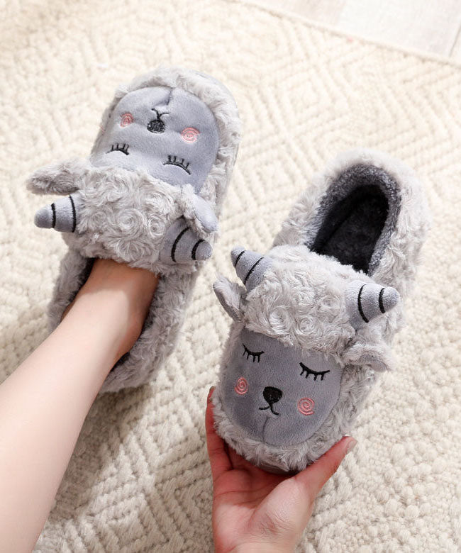 Sheep Warm Fleece Shoes Cotton Fabric Comfortable
