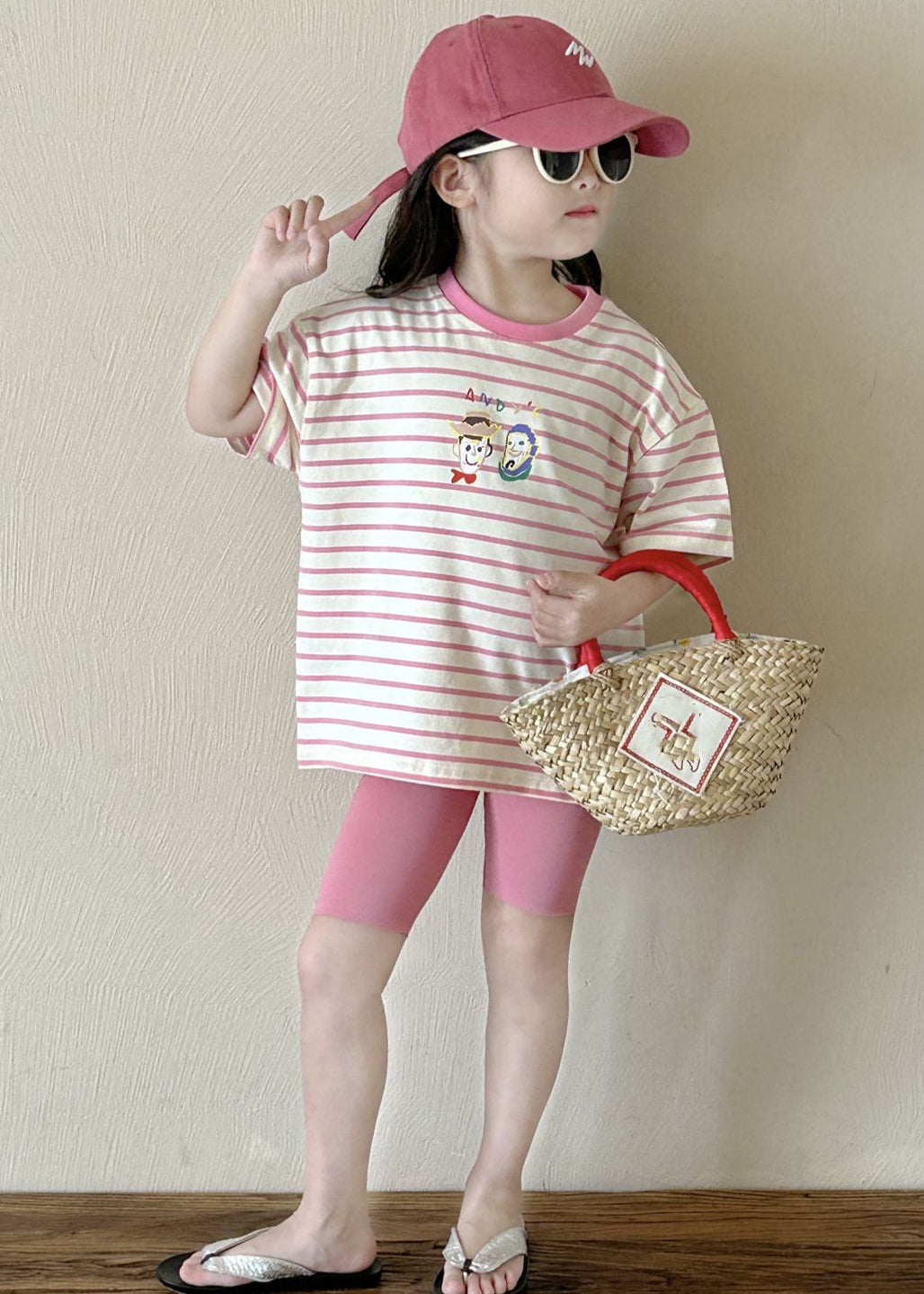 Striped Kids T Shirt and Shorts Two Piece Set Summer