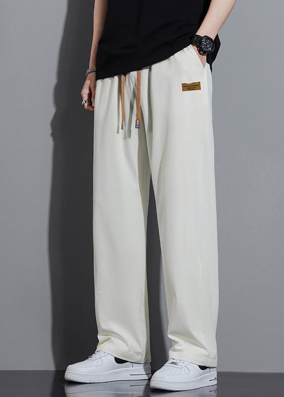 White Oversized Cotton Pants Trousers Spring