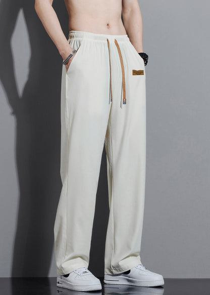 White Oversized Cotton Pants Trousers Spring