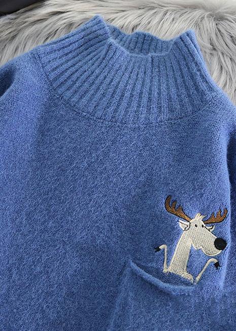Half High Neck Sweater Spring Weather Red Mujer Knit Dress