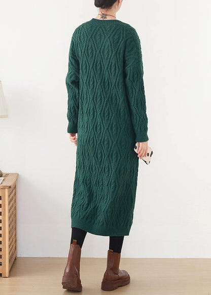 Spring Knitwear Fall Green Wild Sweater Coat