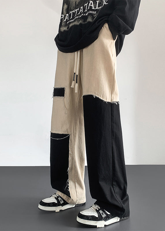 Diy Asymmetrical Patchwork Cotton Pants Clothing Spring