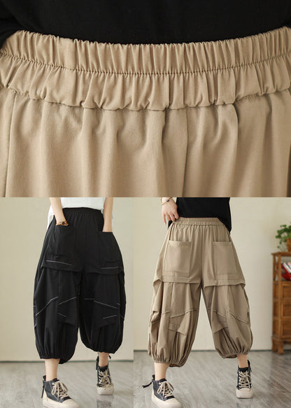 Diy Black Patchwork Lantern Pants Summer