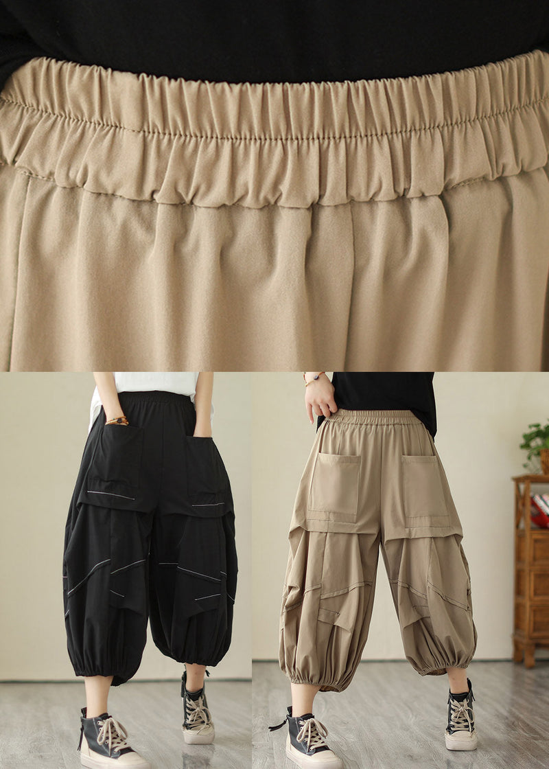 Diy Black Patchwork Lantern Pants Summer