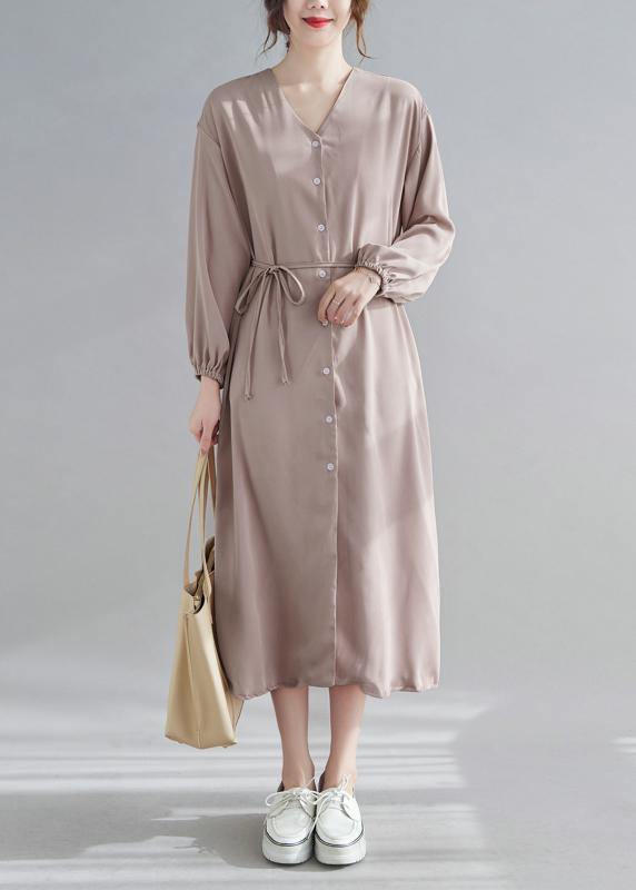 Diy Black Quilting Clothes V Neck Drawstring Robes Spring Dress