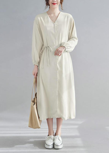 Diy Black Quilting Clothes V Neck Drawstring Robes Spring Dress