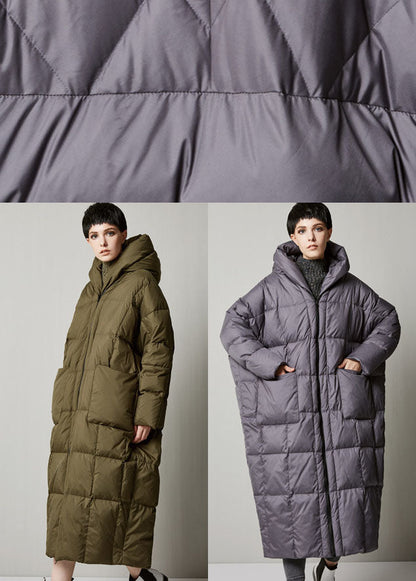 Diy Black Zippered Pockets Thick Winter Duck Down Coat