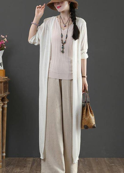 Diy Jacquard Summer Long Loose Coat