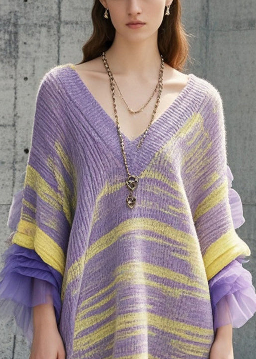 Diy Multicolor Tie Dye Patchwork Tulle Sweater Dress Fall