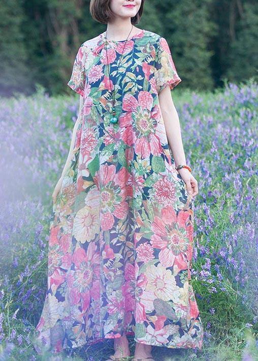 Diy O Neck Large Hem Summer Tunics Tunic Navy Print Loose Dress