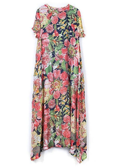 Diy O Neck Large Hem Summer Tunics Tunic Navy Print Loose Dress
