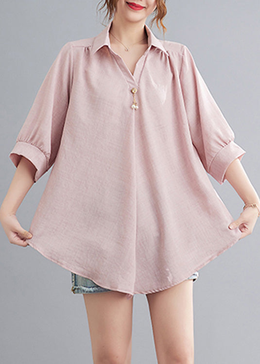 Diy Pink Cozy Linen Shirt Summer