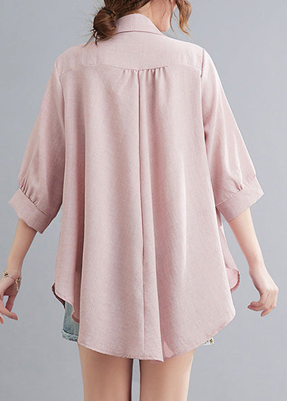 Diy Pink Cozy Linen Shirt Summer