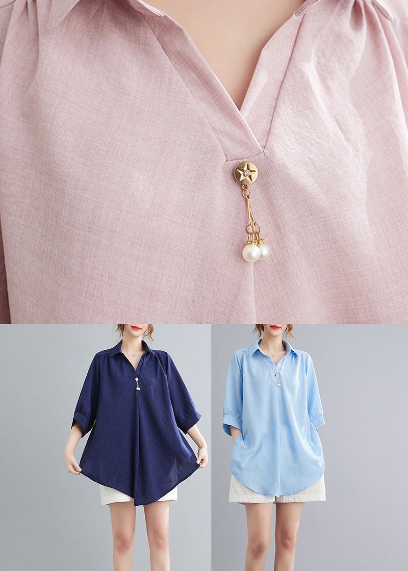 Diy Pink Cozy Linen Shirt Summer
