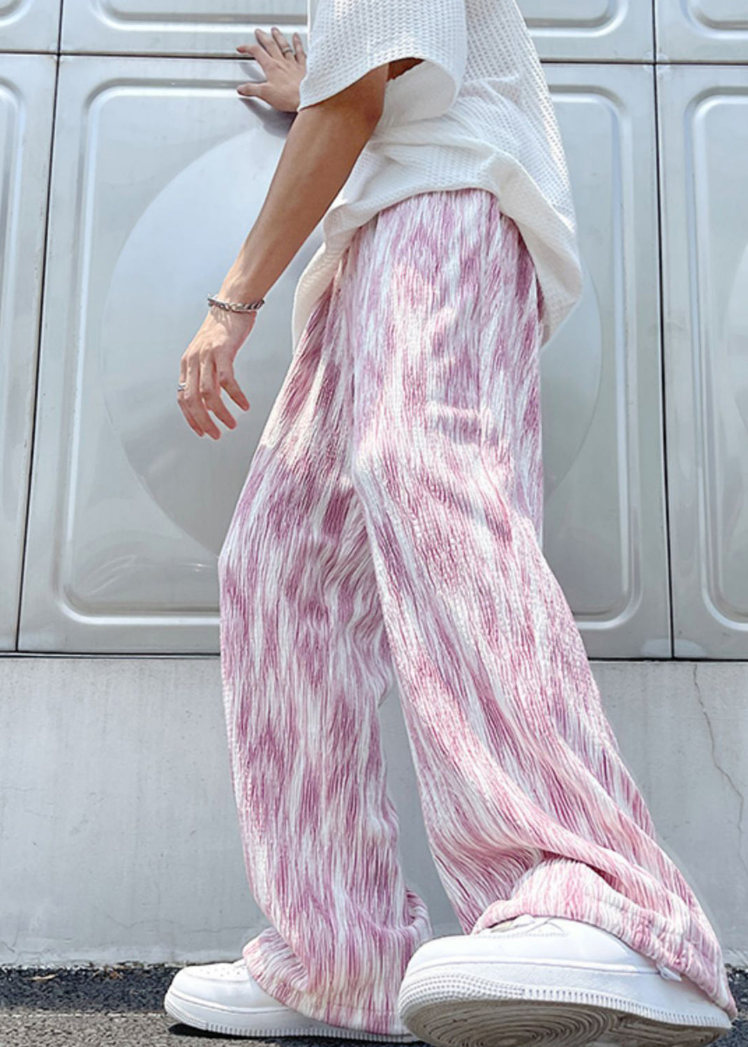 Diy Pink Oversized Tie Dye Cotton Pants Apparel Spring