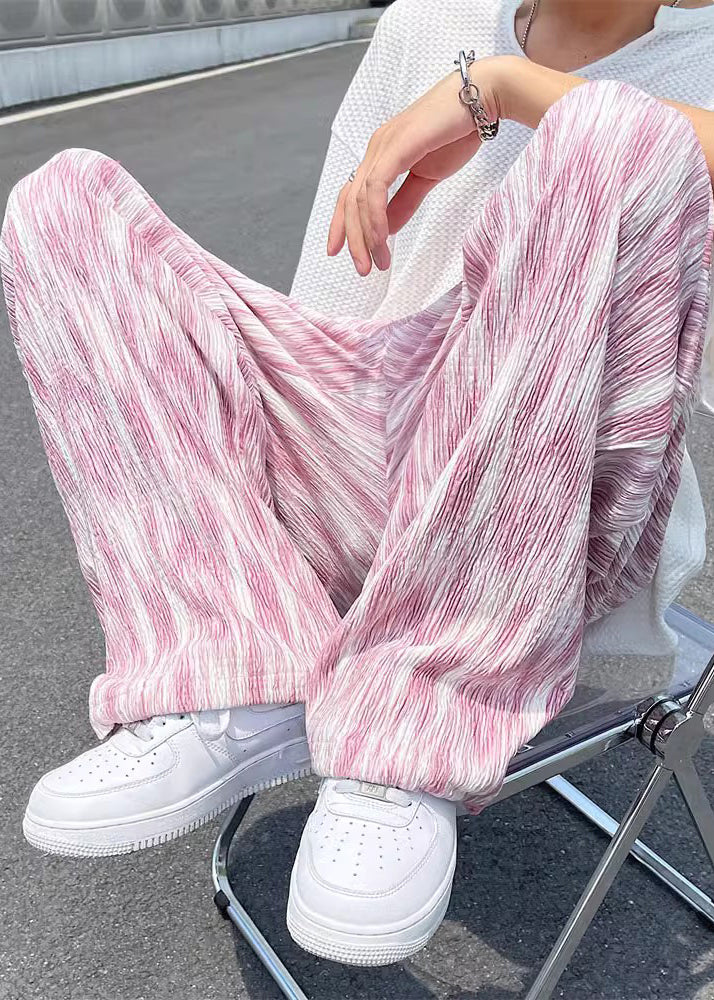 Diy Pink Oversized Tie Dye Cotton Pants Apparel Spring