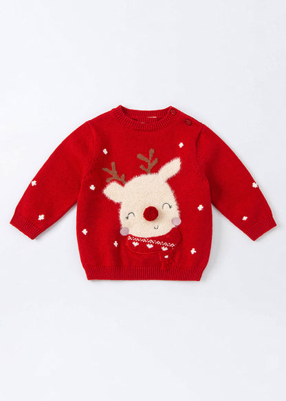 Diy Red Animal Print Cotton Knit Sweaters Spring