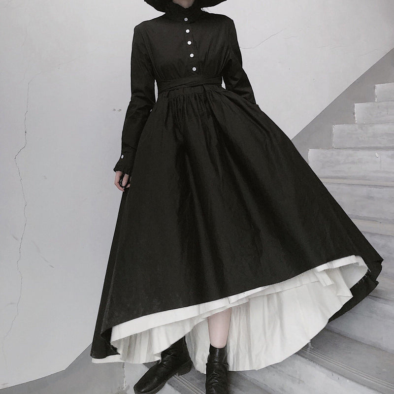 Diy Stand Collar Large Hem Spring Tunics for Ideas Black Dresses
