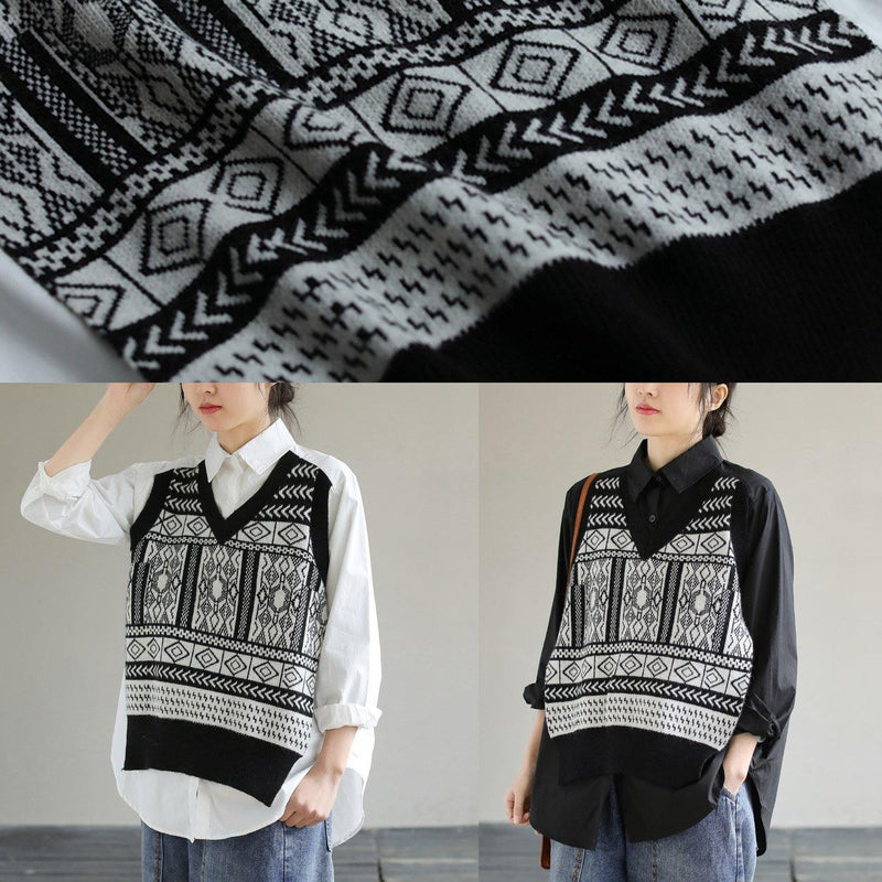 Diy White Clothes Lapel Patchwork Knit Fabric Knee Spring Top
