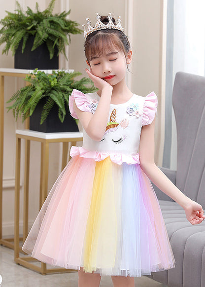 Diy White Embroideried Patchwork Ruffled Cotton Baby Dresses Butterfly Sleeve