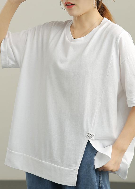 Diy White O-neck Cotton Summer T Shirts